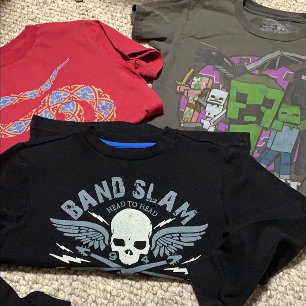 Bundle is 4 boys size small shirts